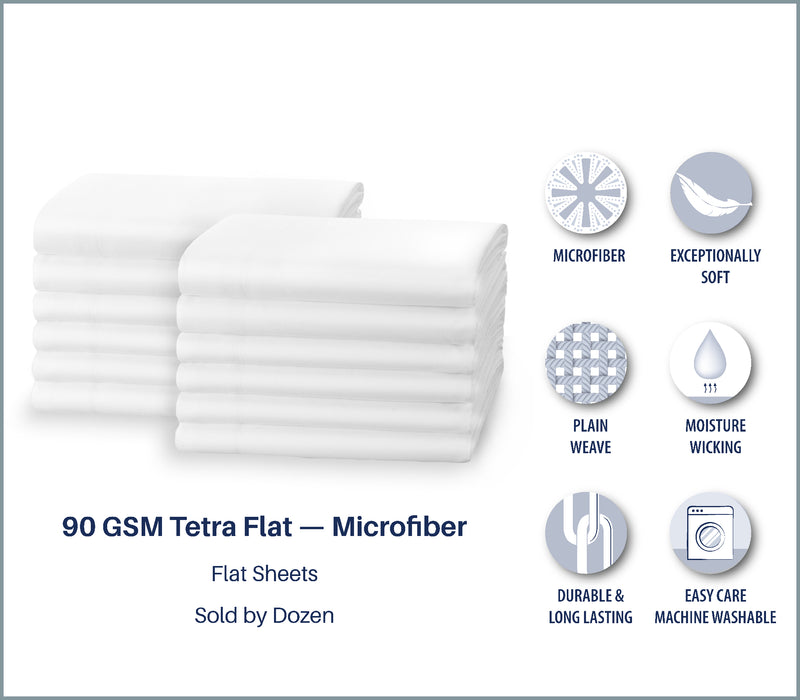 90 GSM Tetra Channel Microfiber Linens  (White)