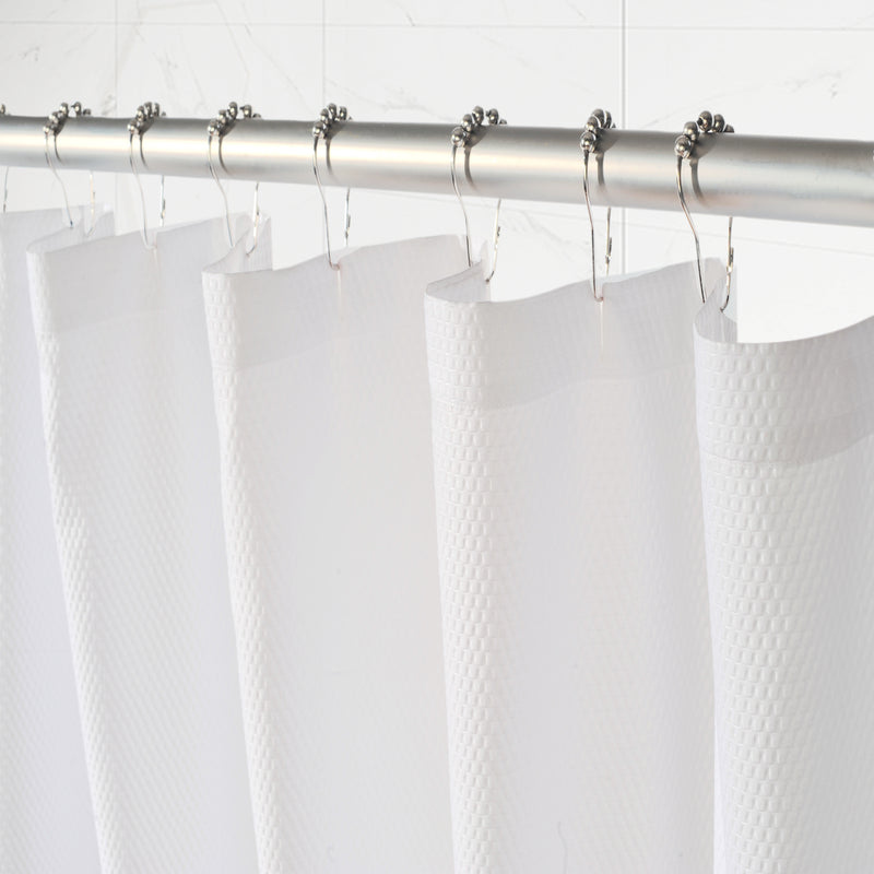 85 GSM Microfiber Shower Curtains (White)