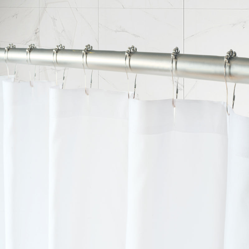 85 GSM Microfiber Shower Curtains (White)