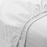 120 GSM Luxury Embossed Stripe Microfiber Linens  (White)