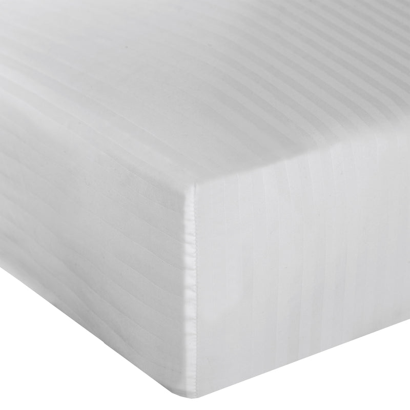 120 GSM Luxury Embossed Stripe Microfiber Linens  (White)