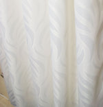 HANG2IT Shower Curtains-Woven Impression-Built in Hooks for Hanging  (White)