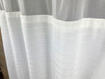 HANG2IT Shower Curtains-Millennium Buckle-Built in Hooks for Hanging (White)