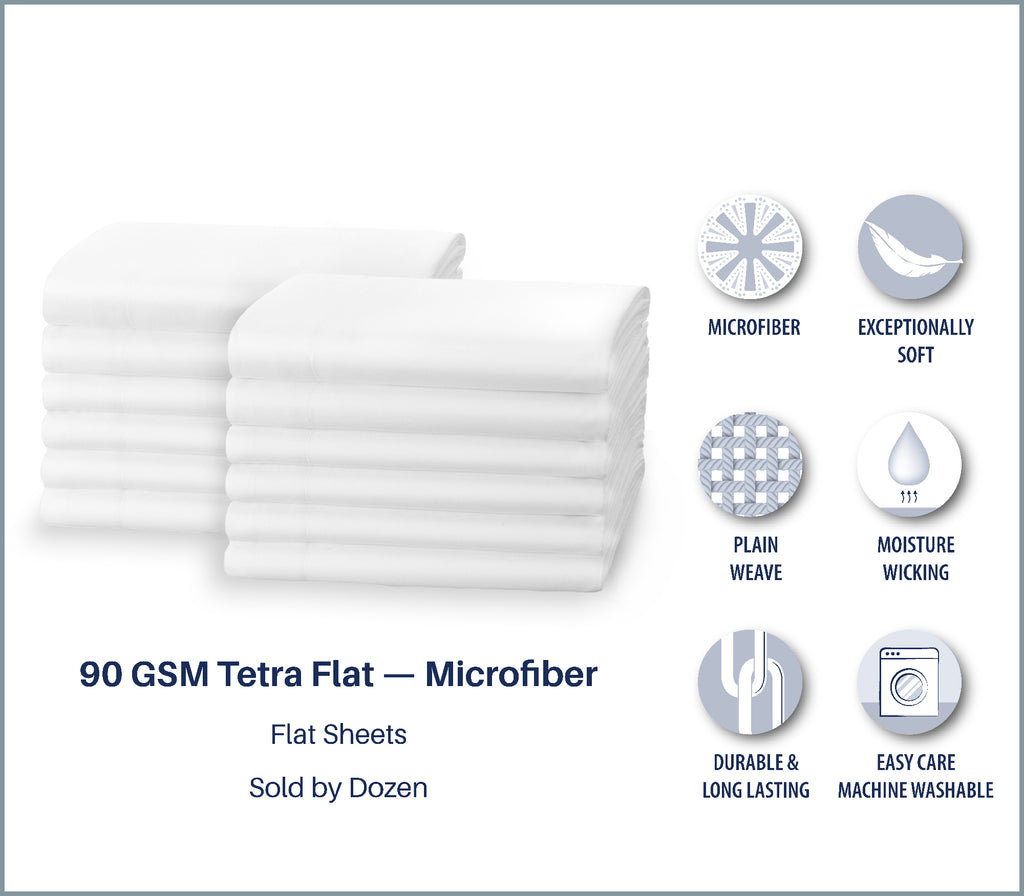 90 GSM Tetra Channel Microfiber Linens  (White)