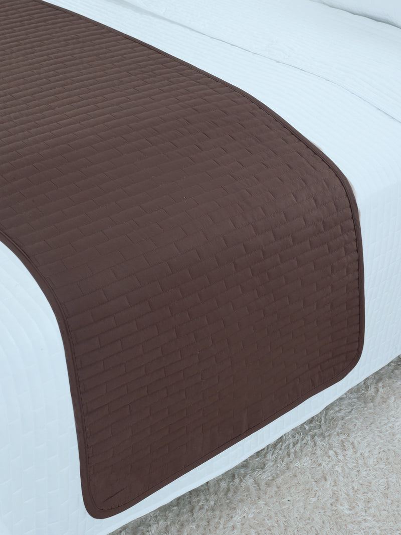 120 GSM Luxury Microfiber Bed Scarves (Brown)