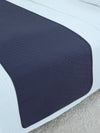 120 GSM Luxury Microfiber Bed Scarves (Navy-Quilted)